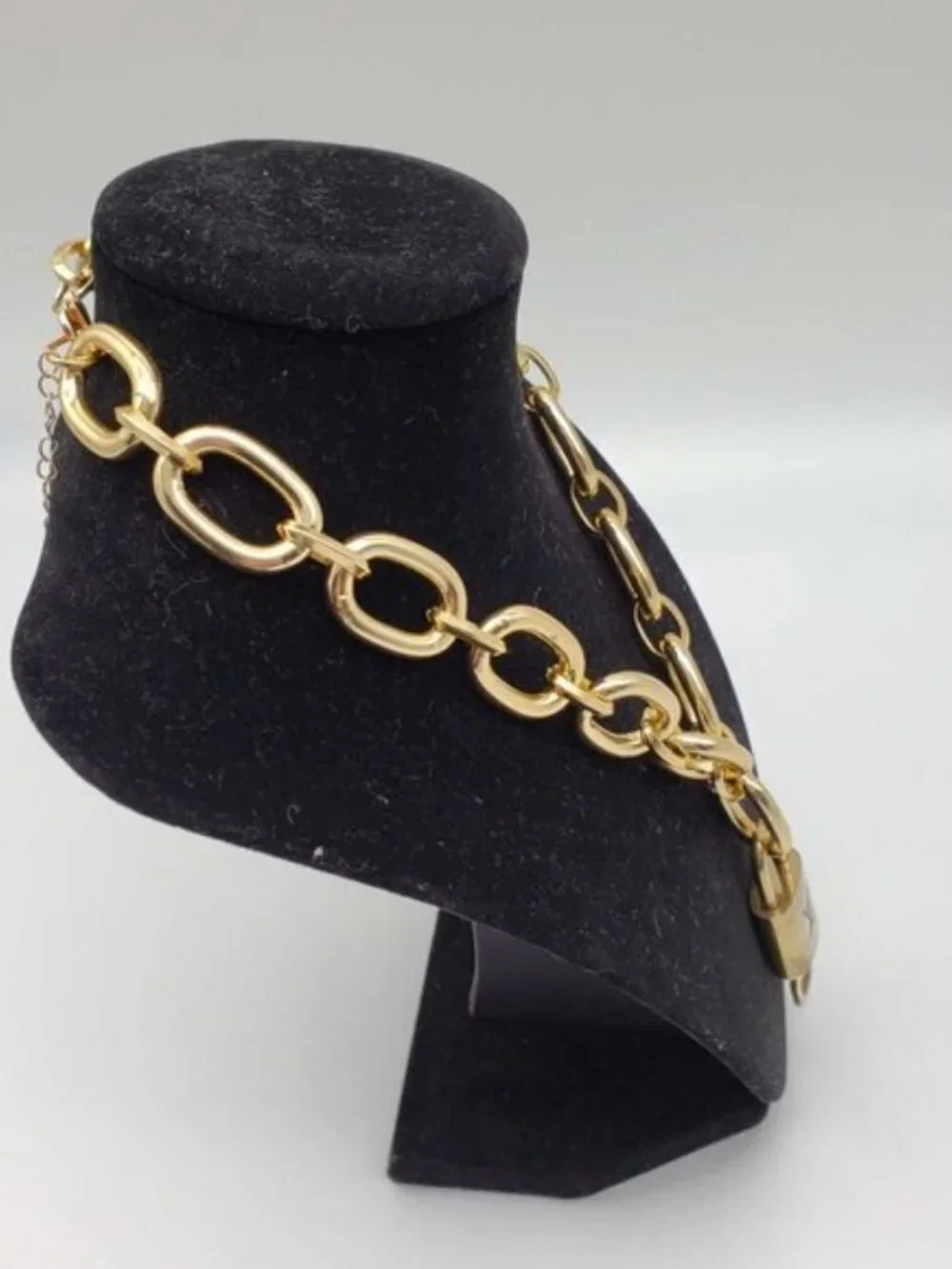 Gold-Plated Necklace with Authentic Louis Vuitton Padlock